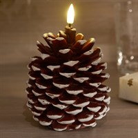 Three Kings 12.5cm Pine Cone Wax LED Christmas Candle (2523011)