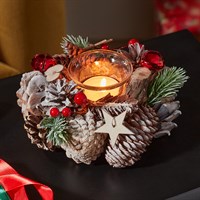 Three Kings 15cm Frost Star Christmas Solo Candle Holder (2541821)