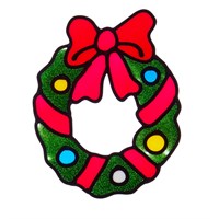 Three Kings 15cm Wreath Christmas Window Sticker (2592001)