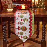 Three Kings 2.4m Baubles Christmas Dinner Table Runner (2525218)
