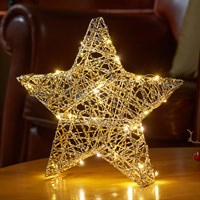 Three Kings 20cm Gold Weave Wonder Starlet Light Up Christmas Decoration (2532119)