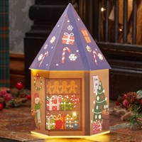 Three Kings 21cm Santas Workshop Light Up Decor House Christmas Decoration (2580027)