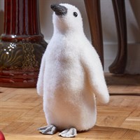 Three Kings 26cm Fluffy Penguin Standing Christmas Table Decoration (2530194)