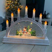 Three Kings 26cm Frosty Candle Bridge Light Up Water Christmas Lantern (2537119)