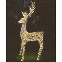 Three Kings 270cm Gold Twist Light Up Christmas Stag Decoration (2506081)