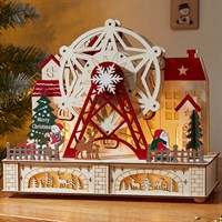 Three Kings 28cm Festive Light Up Christmas Ferris Wheel Decoration (2590074)