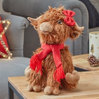 Three Kings 28cm Hairy Hattie The Highland Cow Large Christmas Plushie Decoration (2531602)