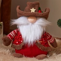 Three Kings 28cm Howdy Cowboy Seated Christmas Gonk Decoration (2503035)