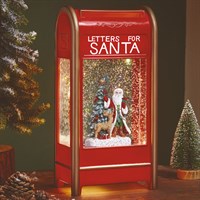 Three Kings 28cm Santa's Post Box Light Up Water Lantern Christmas Decoration (2537053)