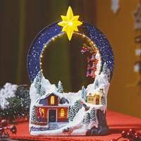 Three Kings 29cm Around The World Santa Scene Light Up Christmas Decoration (2571027)
