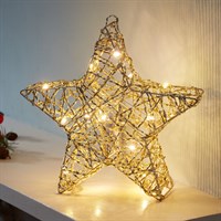 Three Kings 30cm Gold Weave Wonder Starlet Light Up Christmas Decoration (2532120)