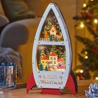 Three Kings 30cm Santa in Space Light Up Christmas Decoration (2590082)