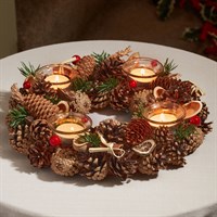 Three Kings 30cm Winter Spice Christmas Ring Quartet Candle Holder (2541815)