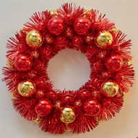 Three Kings 33cm X-Bling! Red Bauble Artificial Christmas Wreath (2542629)