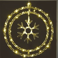 Three Kings 34.5cm Snowflake Rings Warm White Light Up Christmas Decoration (2532154)