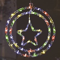 Three Kings 34.5cm Star Rings Multi Coloured Light Up Christmas Decoration (2532159)