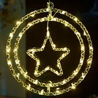 Three Kings 34.5cm Star Rings Warm White Light Up Christmas Decoration (2532156)