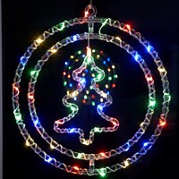 Three Kings 34.5cm Tree Rings Multi Coloured Light Up Christmas Decoration (2532158)