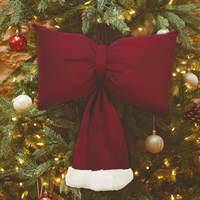 Three Kings 34cm Santa Padded Christmas Bow Burgundy (2551026)