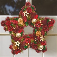 Three Kings 35cm Festive Fir Artificial Christmas Star Wreath (2541109)