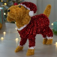 Three Kings 36cm Tinsel Terrier Standing Christmas Decoration (2530166)