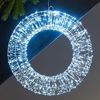 Three Kings 40cm Light Up Christmas Galaxy Wreath in Cool White (2506059)