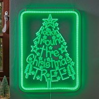 Three Kings 40cm Neonesque Rockin' Tree Light Up Christmas Sign (2506075)