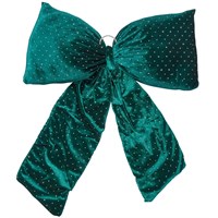 Three Kings 44cm Diamante Padded Christmas Bow Emerald (2551062)