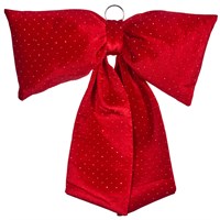 Three Kings 44cm Diamante Padded Christmas Bow Ruby (2551016)