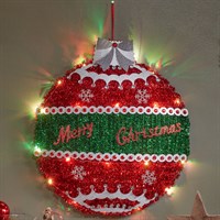 Three Kings 44cm X-Bling! Tinsel Light Up Christmas Bauble Decoration (2530188)