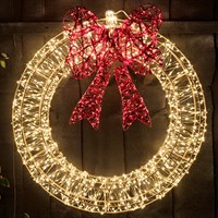 Three Kings 50cm Galaxy Warm White LED Light Up Christmas Wreath (2506144)