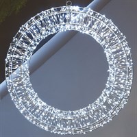 Three Kings 50cm Light Up Christmas Galaxy Wreath in Cool White (2506061)