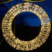 Three Kings 50cm Light Up Christmas Galaxy Wreath in Warm White (2506062)