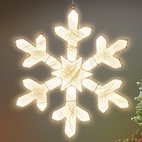 Three Kings 60cm Aura Snowflake Light Up Hanging Christmas Decoration (2506181)