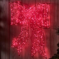 Three Kings 60cm Galaxy Bow Red LED Light Up Christmas Decoration (2506152)