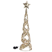 Three Kings 60cm Gold Twist Light Up Christmas Starbelisk Tree Decoration (2506038)