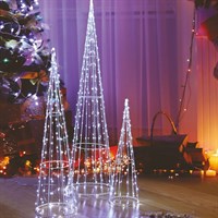 Three Kings 640 LED's Light Up Tree Cone Christmas Decoration - Cool White (2532068)