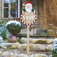 Three Kings 75cm Santa Please Stop Christmas Sign (2590032)
