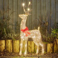 Three Kings 80cm Gold Glitter Twist Light Up Christmas Reindeer Decoration (2506029)