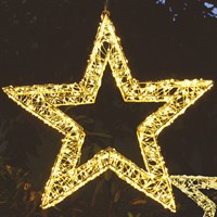 Three Kings 80cm Light Up Christmas Galaxy Star in Warm White (2506070)