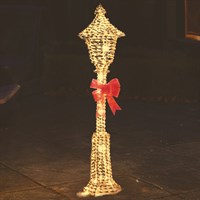 Three Kings 90cm Gold Glitter Twist Light Up Christmas Lamp Post Decoration (2506141)