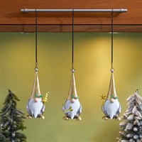Three Kings Bouncy Gonks Hanging Christmas Decoration with Tree (2530102)