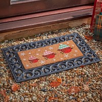 Three Kings Christmas Festive Robins Door Mat Insert - 23 x 53cm (2555038)