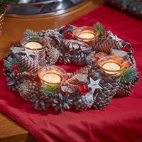 Three Kings Frost Star Christmas Ring Quartet Candle Holder (2541820)