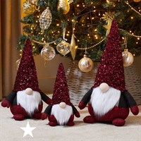 Three Kings GlamJonk Gonk Christmas Decoration Large - Burgundy (2531218)
