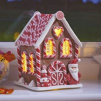 Three Kings Light Up Gingerbread Santa Candy Cabin Christmas Table Decoration (2535126)