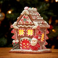 Three Kings Light Up Gingerbread Santa Candy Cottage Christmas Table Decoration (2535123)