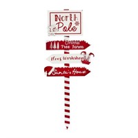 Three Kings 90cm North Pole Santa Christmas Sign - Red & White (2590033)