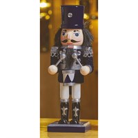 Three Kings Nutcracker Navy & Silver Christmas Decoration - Drummer (2538059)