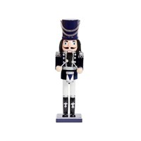 Three Kings Nutcracker Navy & Silver Christmas Decoration Large - Drummer (2538060)